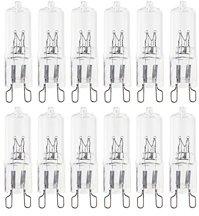 NCC-Licht 12 x Halogen Stiftsockellampe 25W G9 230V warmweiß 2000h 360° dimmbar 25 Watt