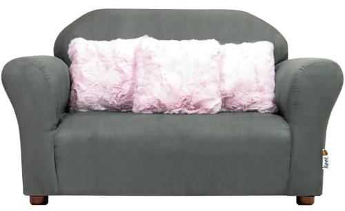 Keet Roundy Children’s Sofa – Durable Wooden Frame, Soft Microsuede Upholstery, Ergonomic & Padded Seat, Comfortable Toddler Couch for Ages 2–5, Ideal for Bedrooms, Playrooms & Daycares.