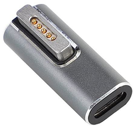 SUPERNIGHT USB C Magnet Adapter, USB C zu Magnetische T-Spitze für MacBook Pro/Air nach 2012, Buchse Typ-C zu Mags 2 Konverter Anschluss Ersatz MacBook Netzteil für PD 45W-100W Ladegerät, T-Shape!