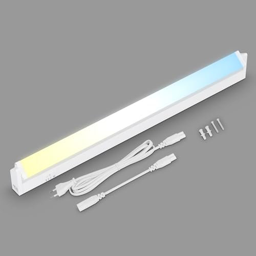 BRILONER - Lampada sottopensile LED orientabile, barra led sottopensile CCT per cucina, temperatura di colore regolabile, luce per armadi, 6,5W, 545x60x25mm (LxLxA), bianco
