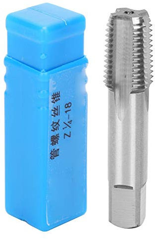 Gewindebohrer, 1/4 Zoll Gewindebohrer, Schnellarbeitsstahl 18 Zähne Gewindebohrer, für Edelstahl, Eisen, Gusseisen, Legierter Stahl, Amerikanisches System, Gewindehalter