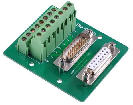 Oiyagai D-SUB DB15 Stecker-/Buchsen-Header-Breakout-Board, DSUB-Klemmenblock-Anschluss