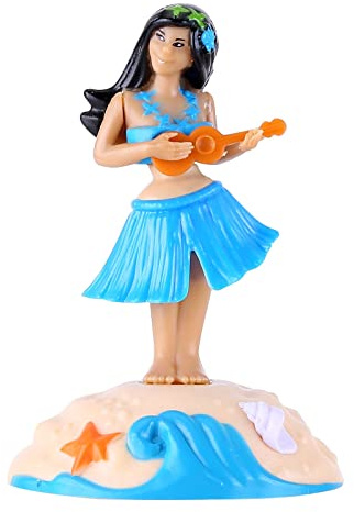 JAWSEU Solar Tanzendes Spielzeug, Solar Wackelfigur Auto Armaturenbrett Süßes Dekor Hula Tänzerin Hawaiian Hula Shaking Head Tänzerin Figur Armaturenbrett Ornament Hawaii Party Deko Kinderspielzeug