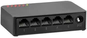 VLALAMNO 1 pz Switch Gigabit 5 Porte Switch Ethernet 1000Mbps 5Xfast Rj45 Hub Network Desktop Smart WiFi Switch Plug And Play Monitoraggio (Color : 1005GS)
