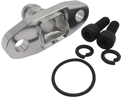 Flangia di alimentazione olio turbo | Flangia di scarico scarico scarico | Kit adattatore guarnizione in lega di alluminio, ricambi auto sostituzione flangia di scarico olio turbina, T3 T4 T04B T04E