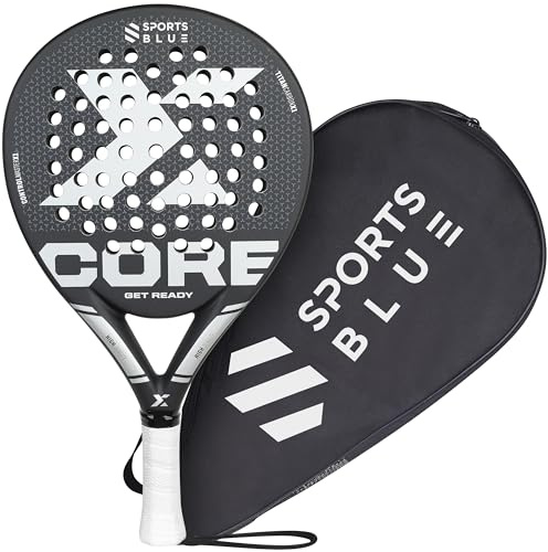 Thunder Paddle SportsBlue Carbon Surface Padelschläger – Pro-Serie Tennisschläger – alle Pala Padels Schläger (Core – Schwarz (mit Abdeckung), 1)
