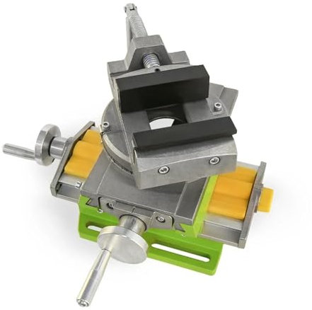 FUYUMIC 2 in 1 Cross Slide Vice table Compound Milling Drilling Vise Swivel Base Table Aluminium Alloy Compound Worktable