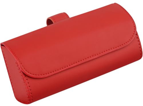 HBDTNTKF Auto Brillen Organizer Box Für Audi A4 B9 A5 Q2 Q7 S3 S4 TT TTS 2016-2018, PU Leder Brillenhalter Sonnenblende Glasses Case Holder Magnetverschluss Aufbewahrungsbox,E
