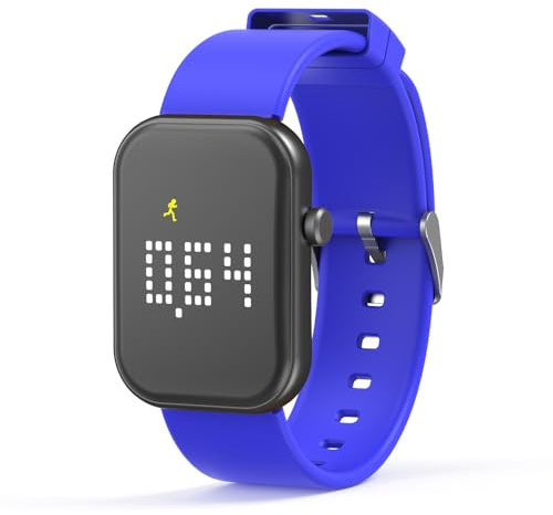 Schrittzähler Armband Herren Digital Uhr Armband Fitnessuhr ohne app und handy Schrittzähler Uhr Damen Digitale Armbanduhr Damen mit Messung des Schrittes, Kalorienverbrauchs und der Distanz, Blau