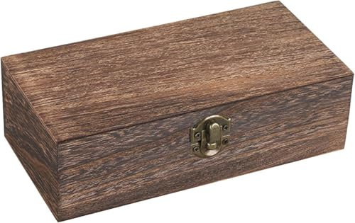 Guyode Scatola Legno Con Coperchio Fatto a Mano Scatola in Legno con Coperchio Tessitura Fine Decorative Boxes Archiviazione Multifunzionale per Gioielli Bracciali Collane Spille Orecchini