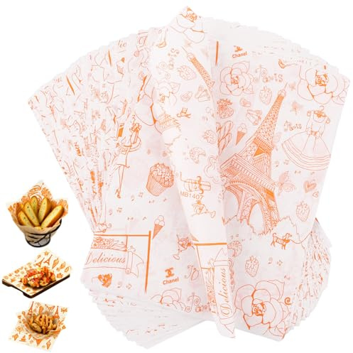 APACALI 500 Blatt Butterbrotpapier, 26x36CM Wachspapier für Lebensmittel, Brotpapier, Wasserdicht und Öl Käsepapier, Deli Papierblätter, Antihaft Backpapier für Burger, Sandwiches, Fleisch