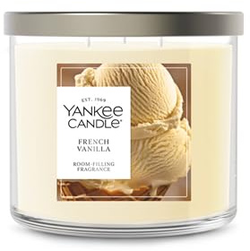 Yankee Candle French Vanilla, Fall Scented Candle, 14.5oz 3-Wick Candle Jar with up to 40 Hours Burn Time