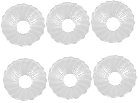 HIAKDOFT 6pcs Glass Candle Wax Drip Catcher Set for Taper Candles Decorative Wax Holder