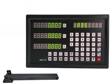 DRO and 3 Pieces 50-800MM High-Precision Encoder for Milling Machine Boring Machine Grating Ruler Digital Readout Display Convenient for Reading(5um Complete DRO kit)