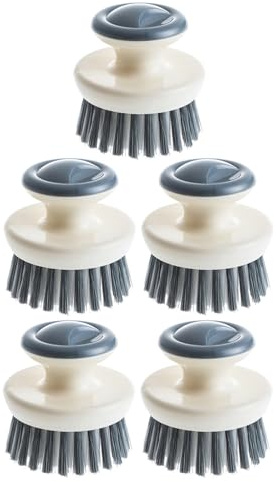 Ciieeo 5 Piezas Cepillo de Cocina Ergonómico con Mango Cómodo Estropajo Plástico Multiusos para Limpieza de Platos Ollas Sartenes Fregaderos y Encimeras