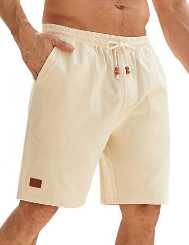 Lonya Pantaloncini Uomo Cotone Bermuda Estivi Spiaggia Causal ed Eleganti Shorts con Cordino Regolabile
