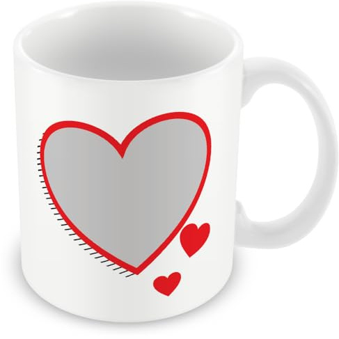 Love Heart Personalised Photo Mug (add Photo) Customised Cup Gift