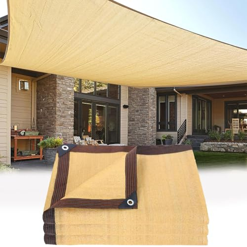 Tenda parasole rettangolare, 2,3 x 4,5 m, protezione dai raggi UV, traspirante, resistente agli strappi e alla ruggine, per patio, terrazza, prato, giardino, cortile, soluzione ombreggiante