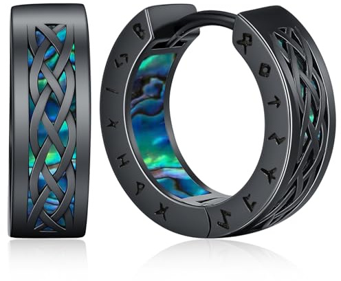 Ohrringe Herren Creolen Wikinger Männer Silber Keltisch Viking Ohrschmuck Nordische Schmuck für Damen