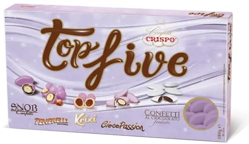 Top Five Lilla, Mix di Confetti Snob, Tenerelli, Krixi, CiocoPassion e confetti al cioccolato fondente, 1 Kg.