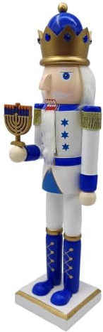Cascanueces de madera Hanukkah decorativo de madera como decoración de mesa