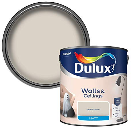 Dulux Walls & Ceilings Matt Emulsion Paint - Egyptian Cotton - 2.5L
