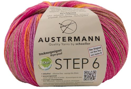 Austermann Step 6 Irish Rainbow Colours Fb. 626 dicke Sockenwolle 6-fach Strumpfwolle 6-fädig