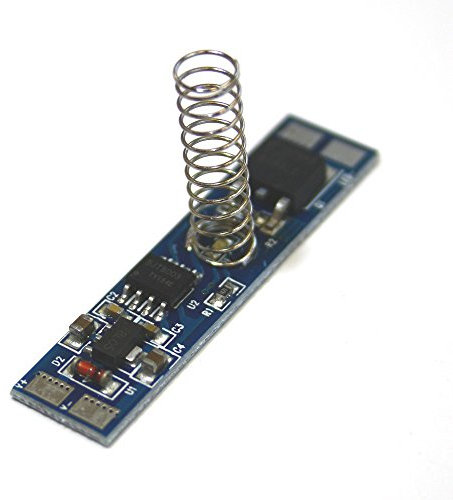 Led Dimmer Touch, 12V 24V 4A, Con Led Blu Indicatore, Per Profilato Alluminio, Memoria Anche Dopo Interruzione Corrente (1 Pezzo)