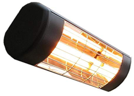Summerglow Electric Patio Heater Black 1.5kW softglow lamp