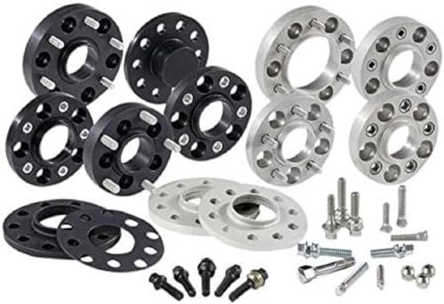 H&R DR-System Wheel spacer set 16mm per axle - Bolt pattern 5x100/112 - Hub 57,1mm - Bolt size M14x1,5 - compatible with Audi/Seat/Skoda/Volkswagen, Silver
