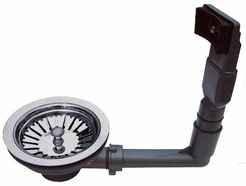 Kitchen Sink Chrome Strainer Waste & Plug & Overflow Fits 90mm Waste Hole BSP A1