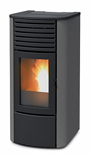 Stufa a pellet MCZ Clio Hydro S2 (23 kW) rivestimento in acciaio Argento