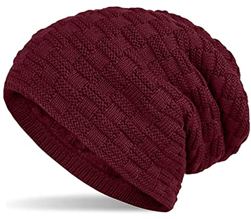 Hatstar Warme gefütterte Feinstrick Damen Beanie Mütze | Herren Mütze | mit Flecht Muster und sehr weichem Fleece Innenfutter | Unisex Wintermütze weich & warm