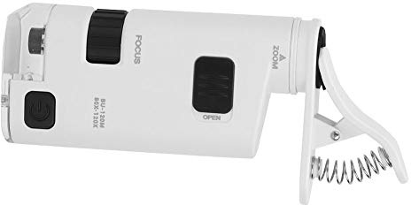 80 120X Clip On LED Handy Mikroskop Mini Smartphone Objektiv Mikroskop Lupe Universal Objektiv mit LED/UV Licht
