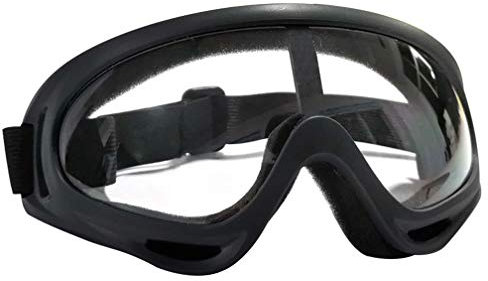 Schutzbrille Augenschutz, Überbrille auch für Brillenträger, für Baustelle, Labor, Werkstatt, Fahrrad-Fahren,Leicht,klar und Wasserdicht, Blockieren Speicheltröpfchen für den Unisex-Gebrauch,Clear
