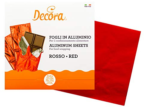 DECORA 0796227 PRALINENFOLIE ROT 50G 20 X 20 CM 150ST.