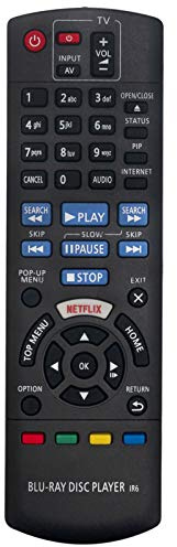 VINABTY N2QAYB001030 Télécommande de Remplacement Compatible avec Panasonic Blu-Ray Disc Player DMP-BDT175 DMP-BDT174 DMP-BDT171 DMP-BDT170 DMP-BDT181 DMP-BDT180 DMP-BDT184 DMP-BDT185