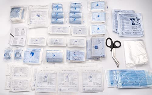 Nachfüllset DIN 13169:2021 für Erste-Hilfe Koffer & Verbandkaste, für Verbands-Kasten & Medizinschrank gemäß ASR, HierBeiDir