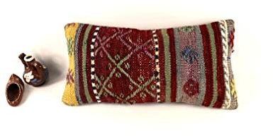 Kelim Kissenbezug 20x40 cm Kelim Kissen Orientalische Kissen Kopfkissen Bohemian Kissenhülle Oushak Kilim Dekokissen Sofakissen Zierkissen code A2979