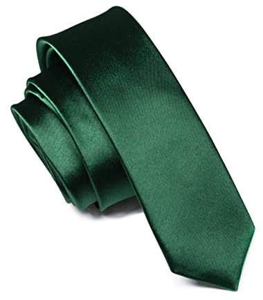 JEMYGINS Schmale Herren Krawatte einfarbig 5cm