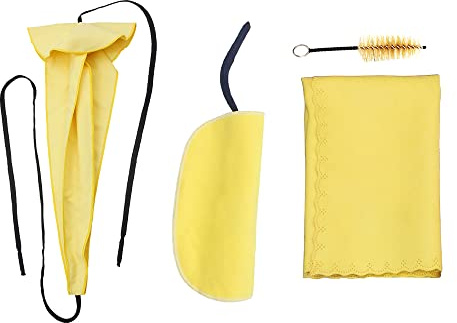 Btuty Saxophon Reinigungsset Sax Reinigung Care Kit Reinigungstuch + Mundstück Pinsel Wartung Werkzeug