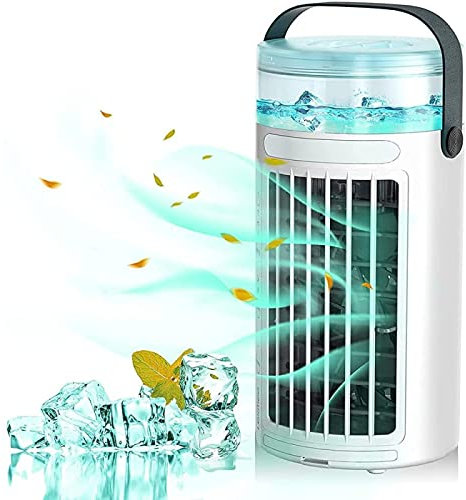 Neveras PequeñAs Portatiles, Recargable Ventilador Enfriador De Aire Bajo Consumo - Bajo Consumo De EnergíA Ventilador Aire Frio Con Agua, para El Hogar, La Oficina, El Dormitorio, La Cocina