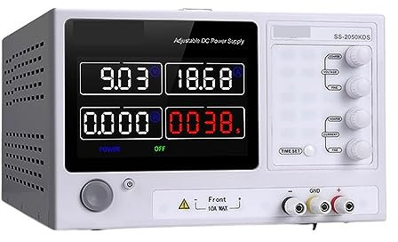 DELURA DC power supply Switching Lab Power Supply Unit Color Screen Adjustable DC Stabilized Source High Precision 4 Digit Power Bench Source LED Multi protection (Color : SS-5030KDS)