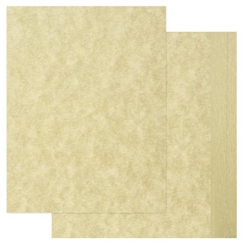 30 Sheets Parchment Paper - Grayish Yellow 8.5” x 11” Letter Size Parchment Card Stock 65lb Heavyweight Paper Thick Vintage Paper for Certificate, Crafts, Business Cards, Invitations PAP04GY