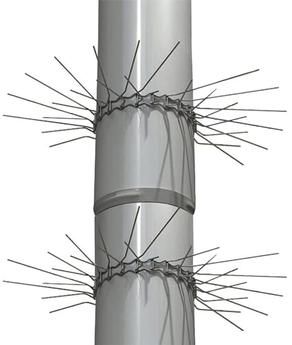 RATSTONE Marderabwehrgürtel,Marderschutz Fallrohr,Marderabwehr Fallrohr,Marderabwehrgürtel 20 PCS, Nerzabwehr für Hausabläufe, verzinkter Stahl Nerzabwehrgürtel für Häuser, Abflüsse und Bäume
