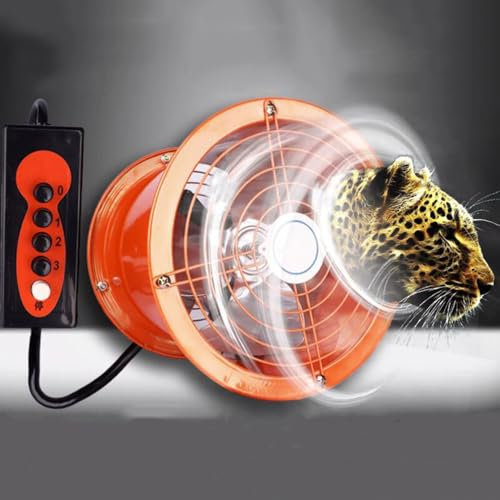 BETAM Extractor De Aire Flujo Axial,2850 RPM Ventilador Industrial,Ajuste De Velocidad De 3 Velocidades,Extractor Cocina En Línea,para Oficina,Baño,Pasillo Rejillas Dextractor,16 Inches
