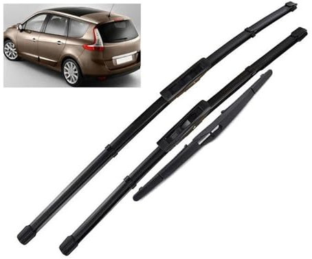 Limpiaparabrisas Para Renault Scenic 3/Grand Scenic 3 2009-2016 Limpiaparabrisas Delantero Y Limpiaparabrisas Traseros Parabrisas Ventana