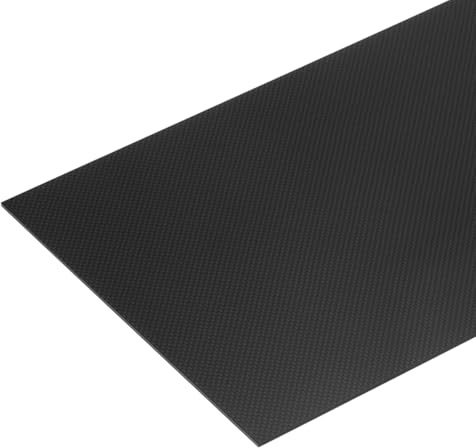 QUARKZMAN Carbonfaserplatten 400 x 250 x 3mm Glänzende 3K Carbon Fiber Sheet Oberfläche Pultrudierte Flache Kohlefaserplatte Leinwandbindung Panelplatte für Drachen RC Flugzeug