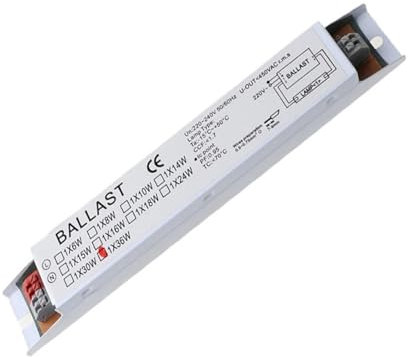 HASGTFM Alimentatore elettronico Compatto T8 da 36 W. 1 Lampada. Luci da scrivania a Tubo ad Avvio istantaneo. Reattori Fluorescenti
