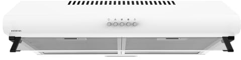 INFINITON Campana Extractora CMPV-632BC14, 320 m3/h, Ancho 60 cm, Altura especial de 105cm para su instalación, Luz LED incorporada,3 Niveles de potencia de succión, Blanco